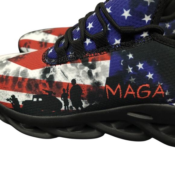 Maga American Flag Running Shoes Men's Sz US 7 (39) Military Patriotic New - Picture 6 of 10